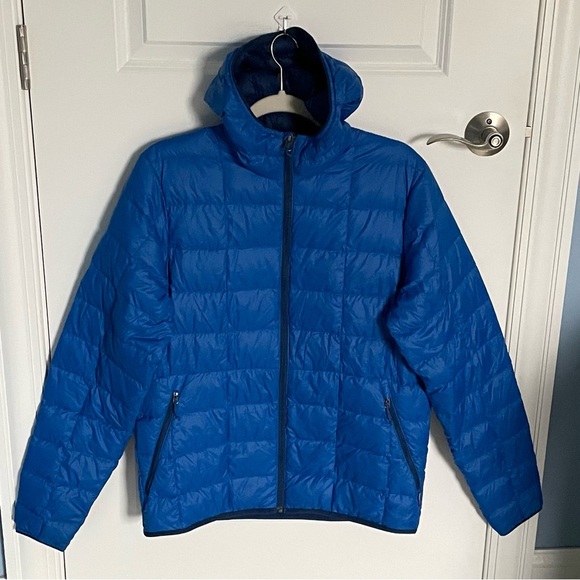 REI Co-op Women's Blue 650 Down Hooded Quilted Puffer Jacket Coat 35392 - Picture 2 of 16